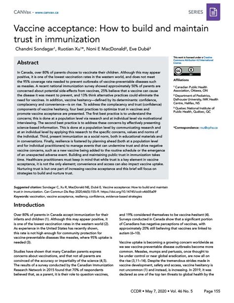 Canvax Building Trust In Immunization Canadaca