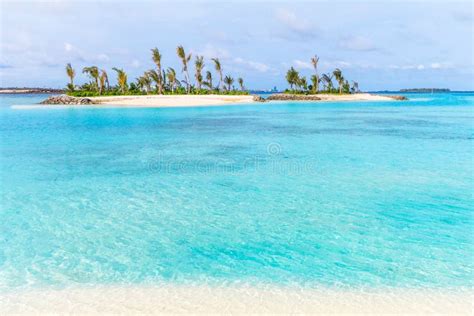 Amazing Island In The Maldives Beautiful Turquoise Waters And W Stock