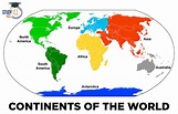 7 Continents of the World, Name, Map, Important Facts