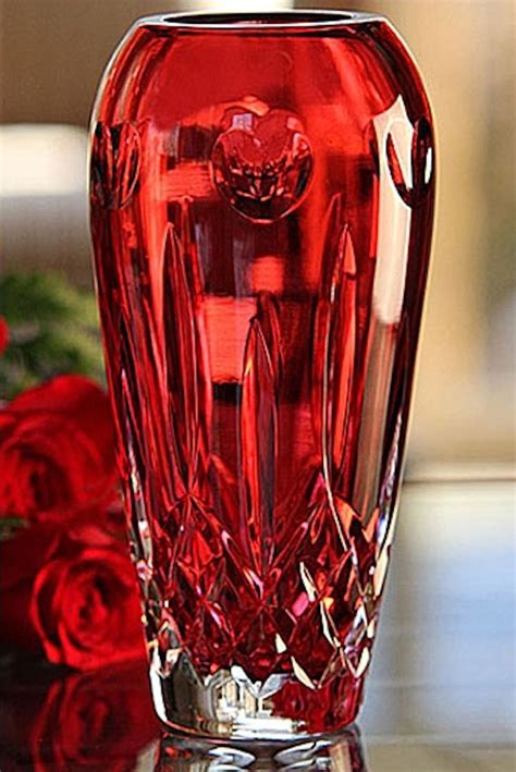 Beautiful Red Bud Vase Bud Vases Red Glass Crystal Glassware