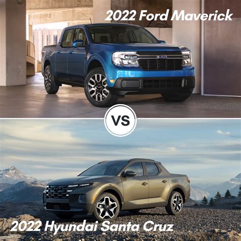 2022 Ford Maverick Vs 2022 Hyundai Santa Cruz Comparison