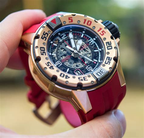 Richard Mille Rm 028 Diver In Red Gold Watch Hands On Ablogtowatch
