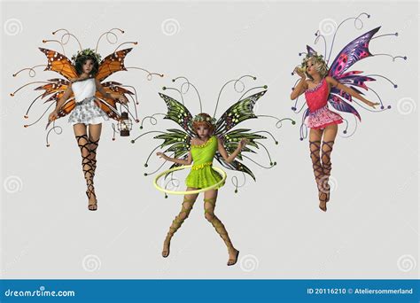 3 Fairies Stock Photo Illustration Of Fairytale Dress 20116210