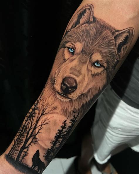 Wolf Full Sleeve Tattoo Ideas Photos