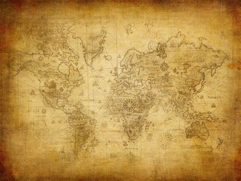 Ancient Map Of The World Canvas Print • Pixers® We Live To Change