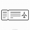 Flight Ticket Coloring Page - Ultra Coloring Pages