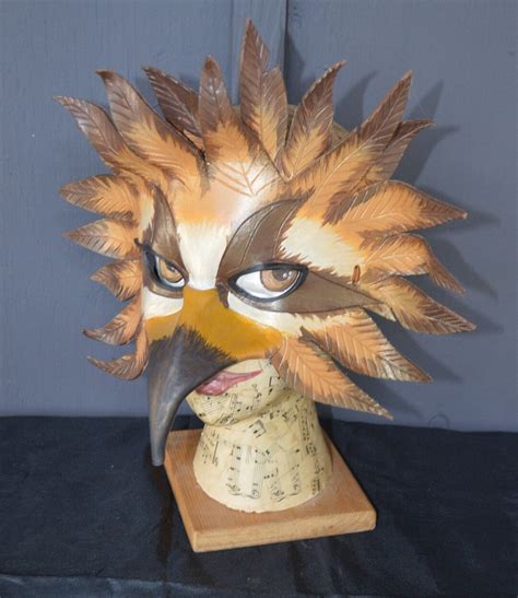 Owl Griffin Hippogriff Hawk Leather Bird Mask Fantasy Carnivale