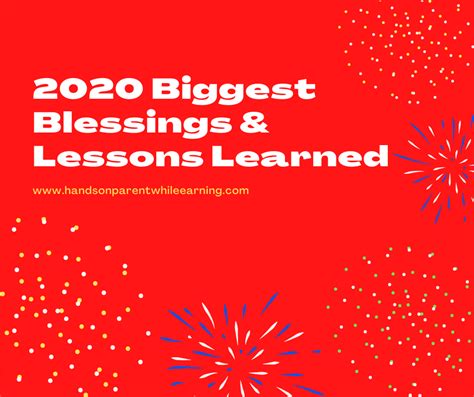 2020 Biggest Blessings And Lessons Learned Hands On Parent While Earning