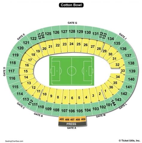 The Stylish Cotton Bowl Stadium Seating Chart Cotton Bowl Seating