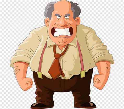 Man Standing Making Angry Face Illustration Illustration