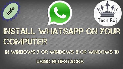 How To Install Whatsapp On Pc Windows 7810 Youtube