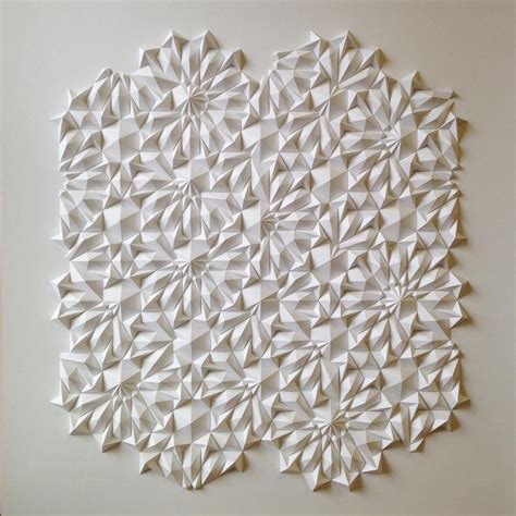 New Geometric Paper Sculptures From Matthew Shlian Colossal Wall