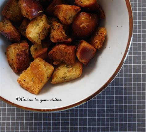 Brèves de gourmandise Croûtons à lail et aux herbes Recette Zéro Déchet