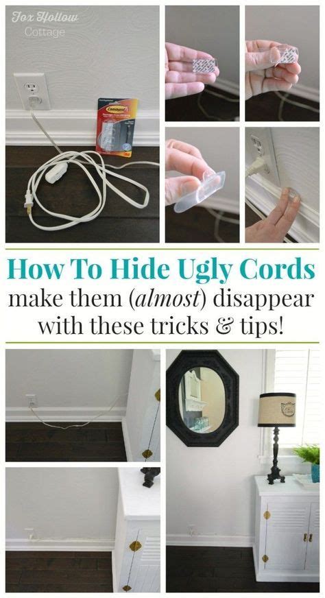 How To Hide And Organize Unsightly Cords Lamp Cord Home Diy Cord