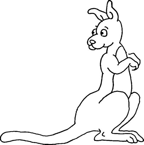 kangaroo template for Australian Christmas Kids Printable Coloring