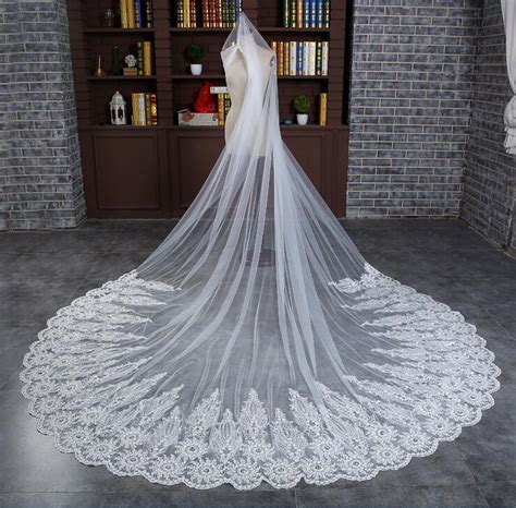 3 Meters Long Ivory Lace Wedding Bridal Veils On Luulla