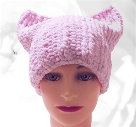 Pussyhat Pink Pussyhat Pink Hat Cat Ear Hat Pussy Hat Etsy