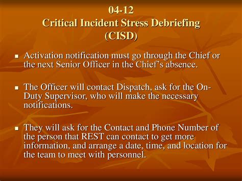 04 12 Critical Incident Stress Debriefing Cisd Ppt Download