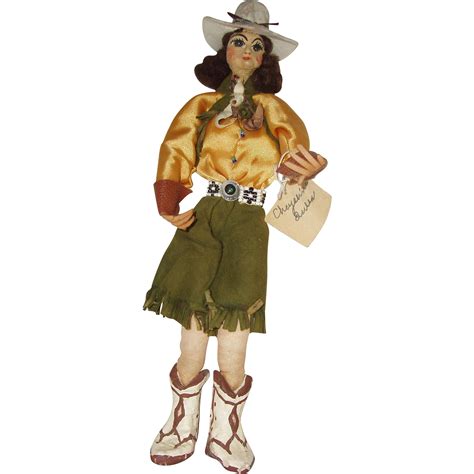 10 Kimcraft Cowgirl Doll Hand Made In The 1940s From Fantastiques On