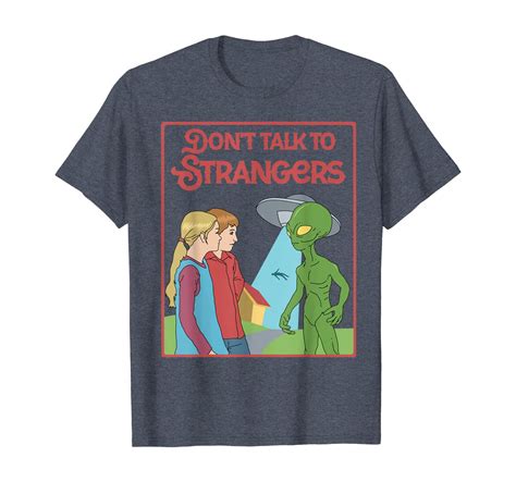 Dont Talk To Strangers Vintage Retro Ufo Alien Funny Men T Shirt 2