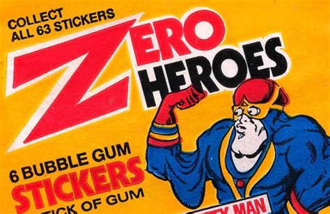 1983 Donruss Zero Heroes Checklist Trading Cards Info Box Details