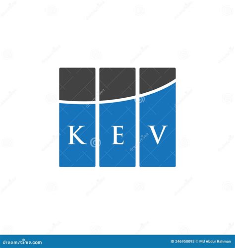 Kev Letter Logo Design On White Background Kev Creative Initials