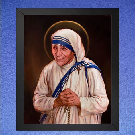 Sus pies en comunión con el señor al que pertenecemos. quadro oficial madre teresa de Calcutá tamanho 35x25 cm no ...