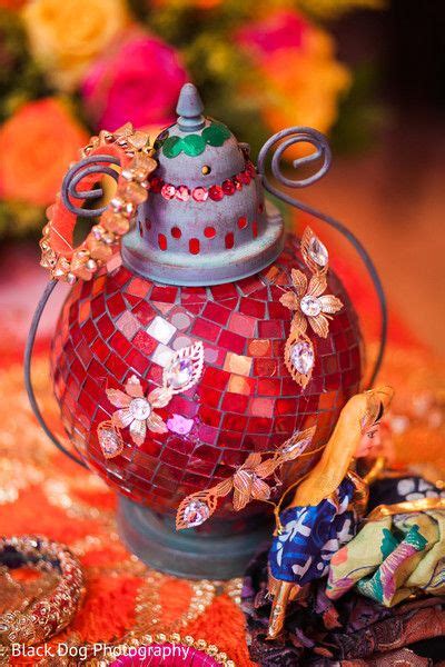 Sangeet Decor Nice And Colorful Lantern For A Centerpiece