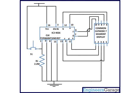 Digital clock circuit diagram using 4026. Interfacing 4026 with 7 segment display | Segmentation, Interfacing, Led projects