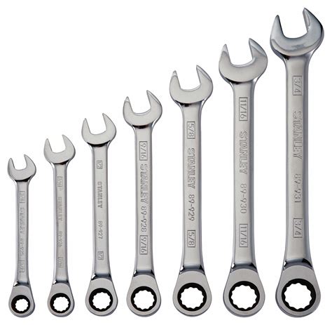 Stanley Alloy Steel Chrome Combination Wrench Set 38wf3994 542w