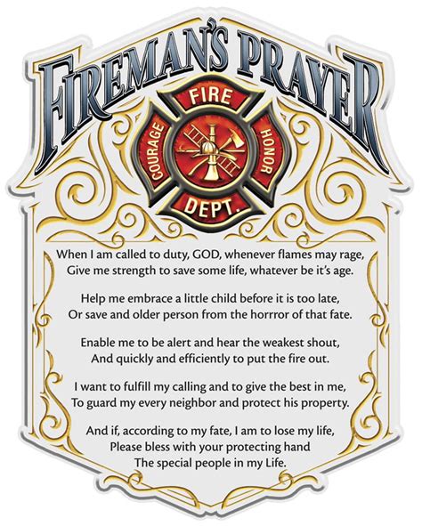 Firefighter Firemans Prayer 4in Reflective Decal