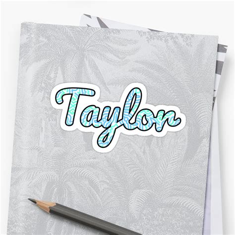 Taylor Handwritten Name Sticker By Inknames Redbubble