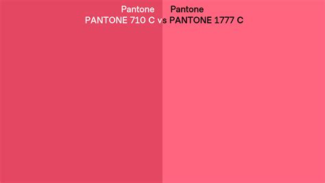 Pantone 710 C Vs Pantone 1777 C Side By Side Comparison