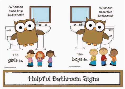 Bathroom Signage Classroom Freebies