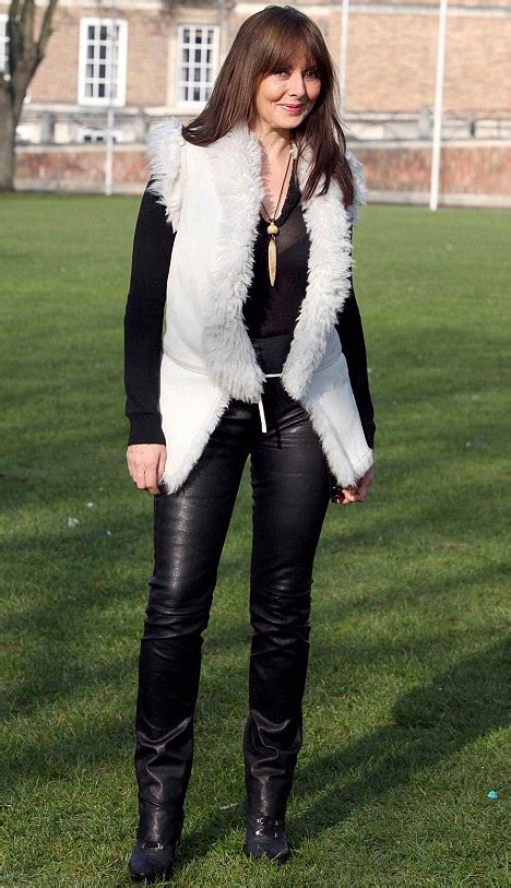 Carol Vorderman Sports The Leather Look At 50 And Succeeds Daily
