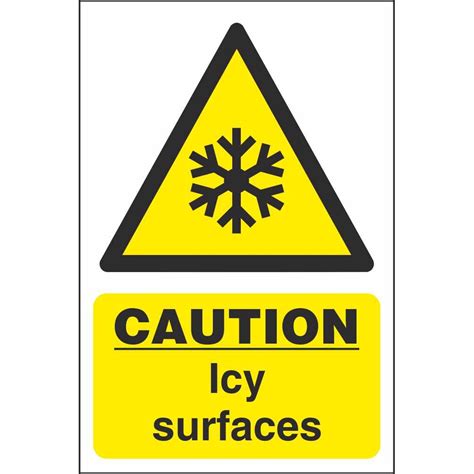 Caution Icy Surfaces Signs Hazard Workplace Safety Signs Ireland