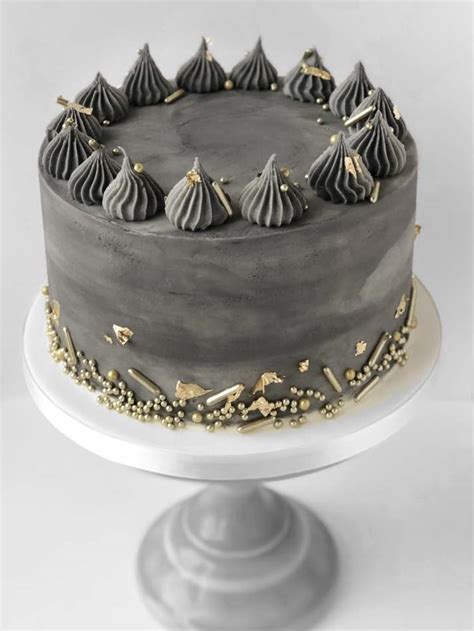 Romantic Grey And Gold Buttercream Cake You Can T Cancel Love
