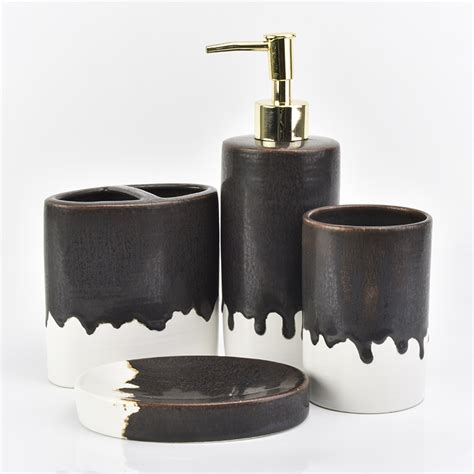 4 Piece Bathroom Accessory Sets Ceramic For Home Decor On