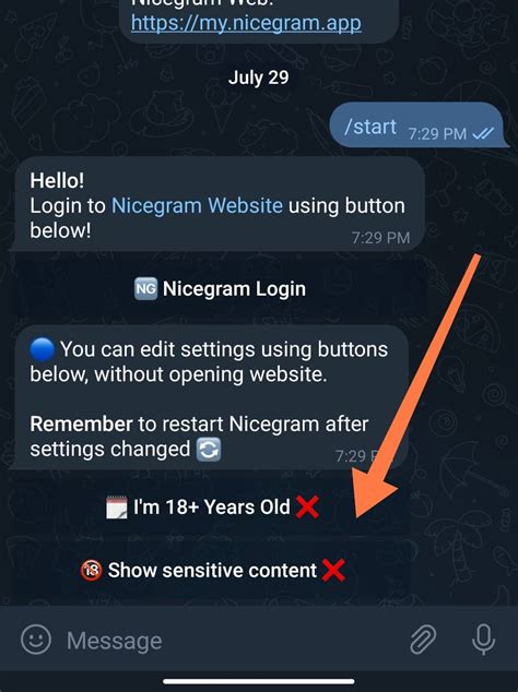 telegram disable filtering