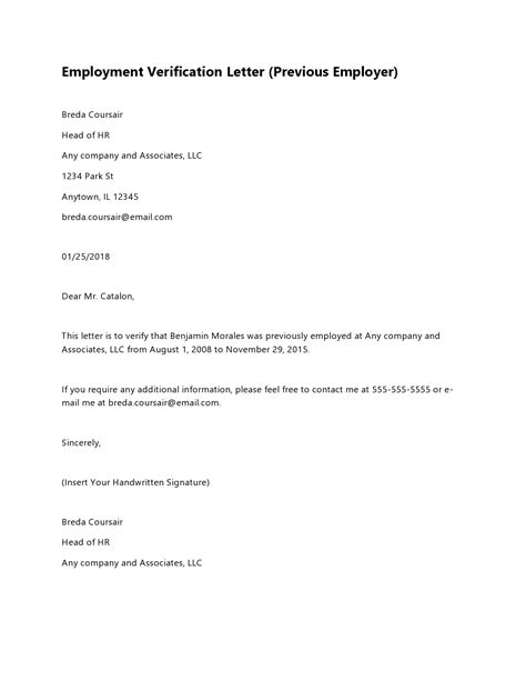 Employment Verification Letter Examples 21 In Pdf Doc Examples