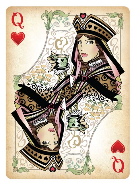 The Queen Of Hearts Playing Card By Sketch2draw Lotusblume Tattoo Card