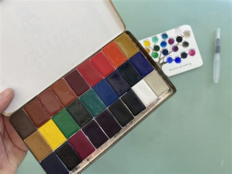 Handmade Watercolor Paint Palette Limited Edition 27 Whole Pan In