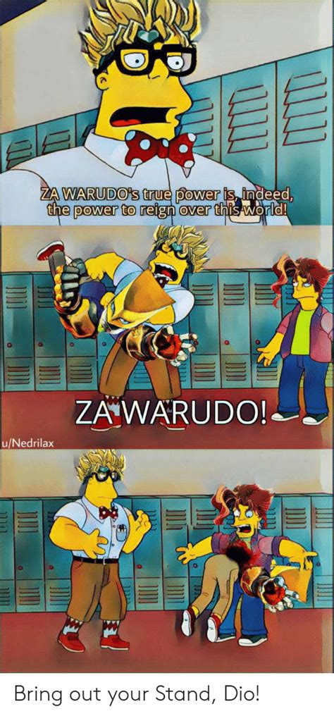 Za Warudos True Power Is Indeed The Power To Reign Over This World