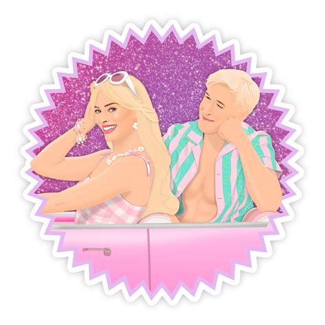 Barbie Movie Barbie And Ken Margot Robbie Ryan Gosling Sticker Ever Jane Boutique
