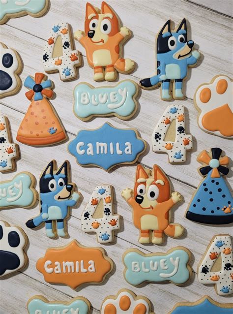 Bluey And Bingo Cookies 2nd Birthday Party Themes Baby Birthday Party