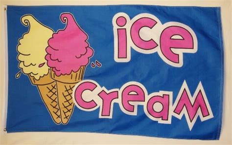 Ice Cream Flag 3 X 5 Deluxe Indoor Outdoor Business Vendor Banner EBay