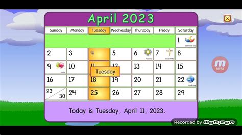 Starfall The April 11 2023 Calender Youtube