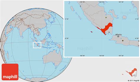 Gray Location Map Of Kab Lampung Utara