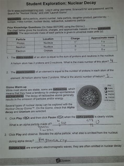 Maybe you would like to learn more about one of these? Nuclear Decay Worksheet Answers Key Update Student ...