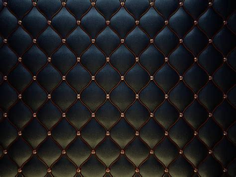 Black Leather Pattern With Golden Wire And Diamonds Leather Pattern